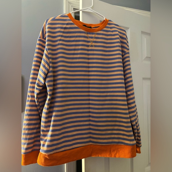Trendy Queen Tops - Women’s Striped Sweatshirt - XL